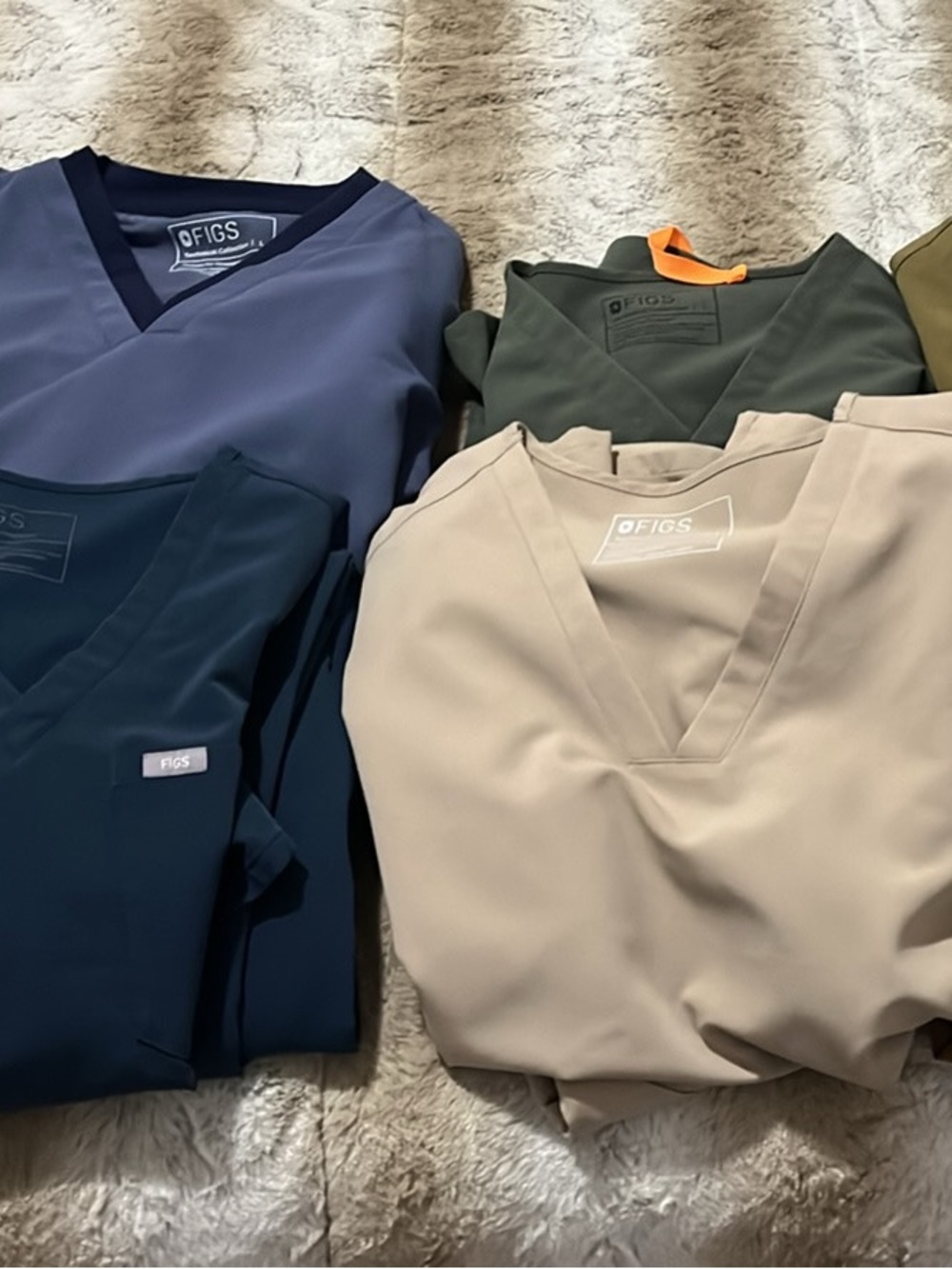 Figs Men's Button-Down Casual Shirts in Navy, Olive, Beige, Indigo